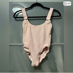 Hunza G Domino One Piece Swimsuit in Blush